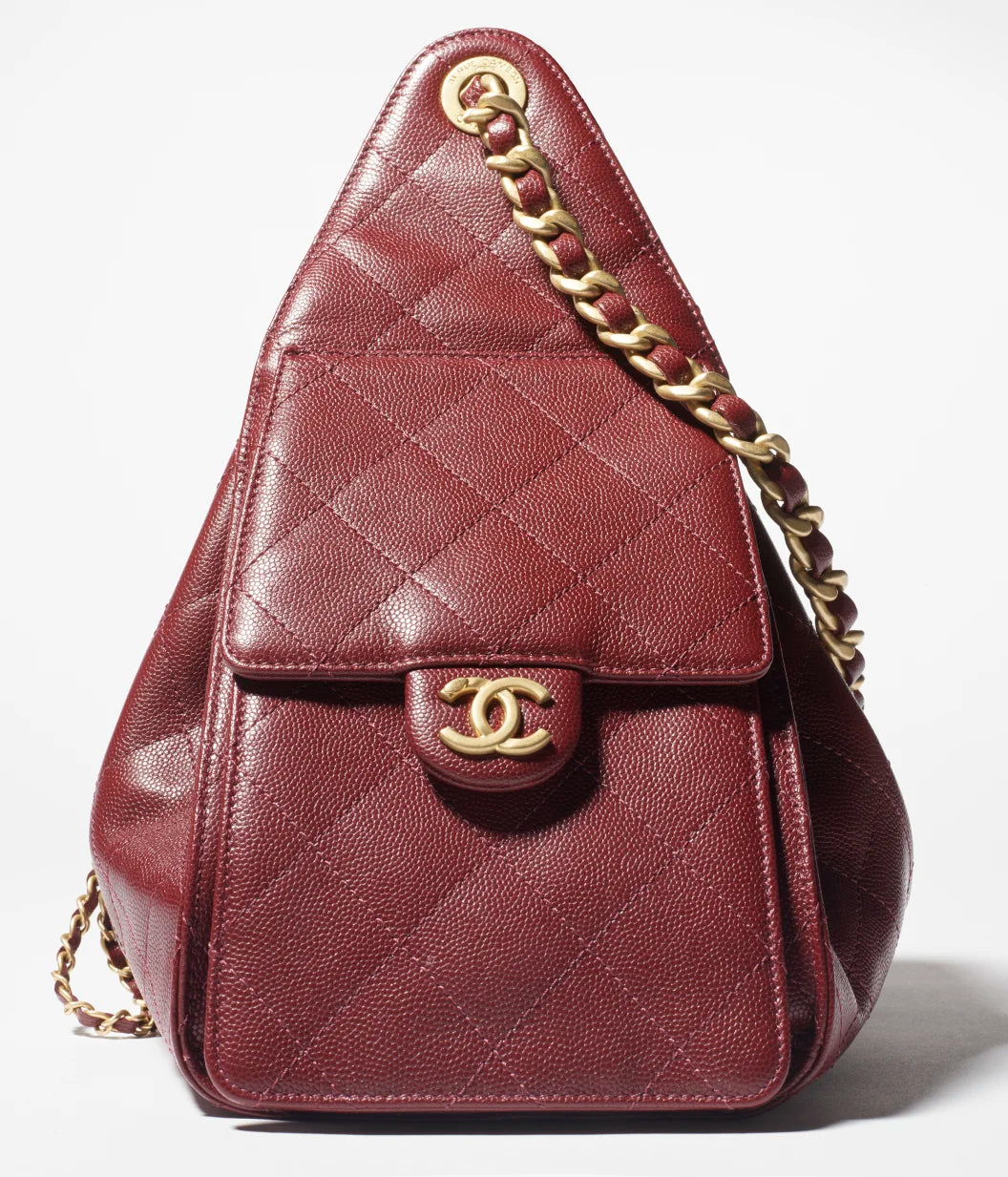 Grained Calfskin & Gold-Tone Metal