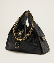 Grained Calfskin & Gold-Tone Metal