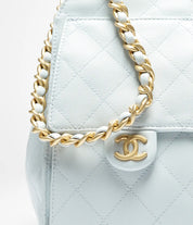 Grained Calfskin & Gold-Tone Metal