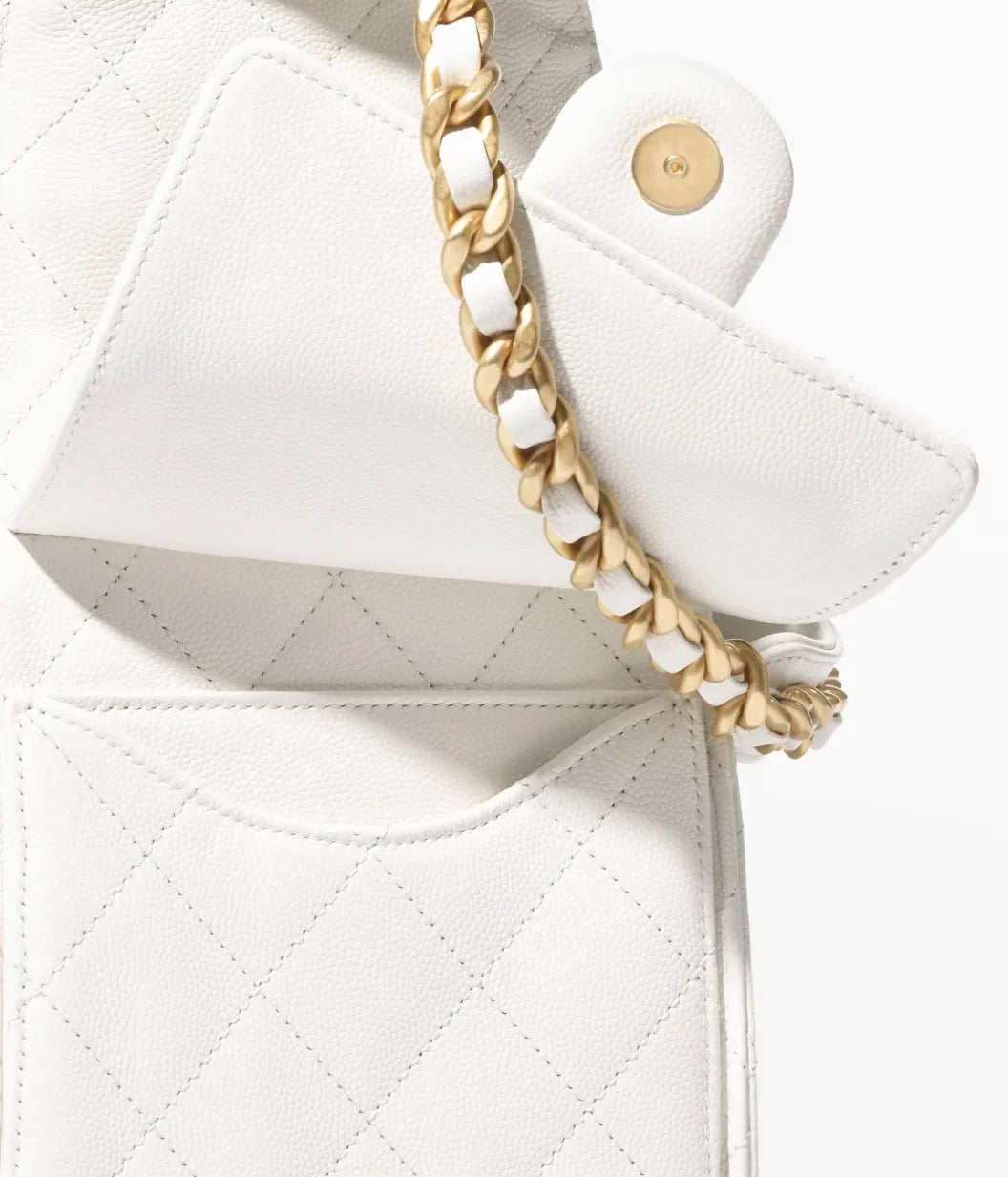 Grained Calfskin & Gold-Tone Metal