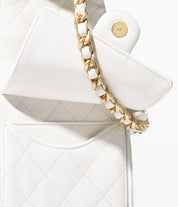 Grained Calfskin & Gold-Tone Metal