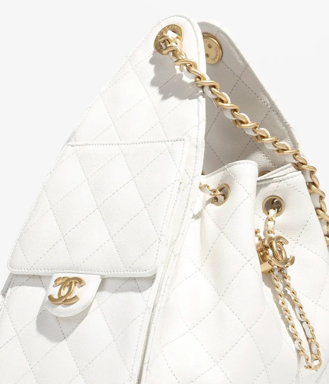 Grained Calfskin & Gold-Tone Metal