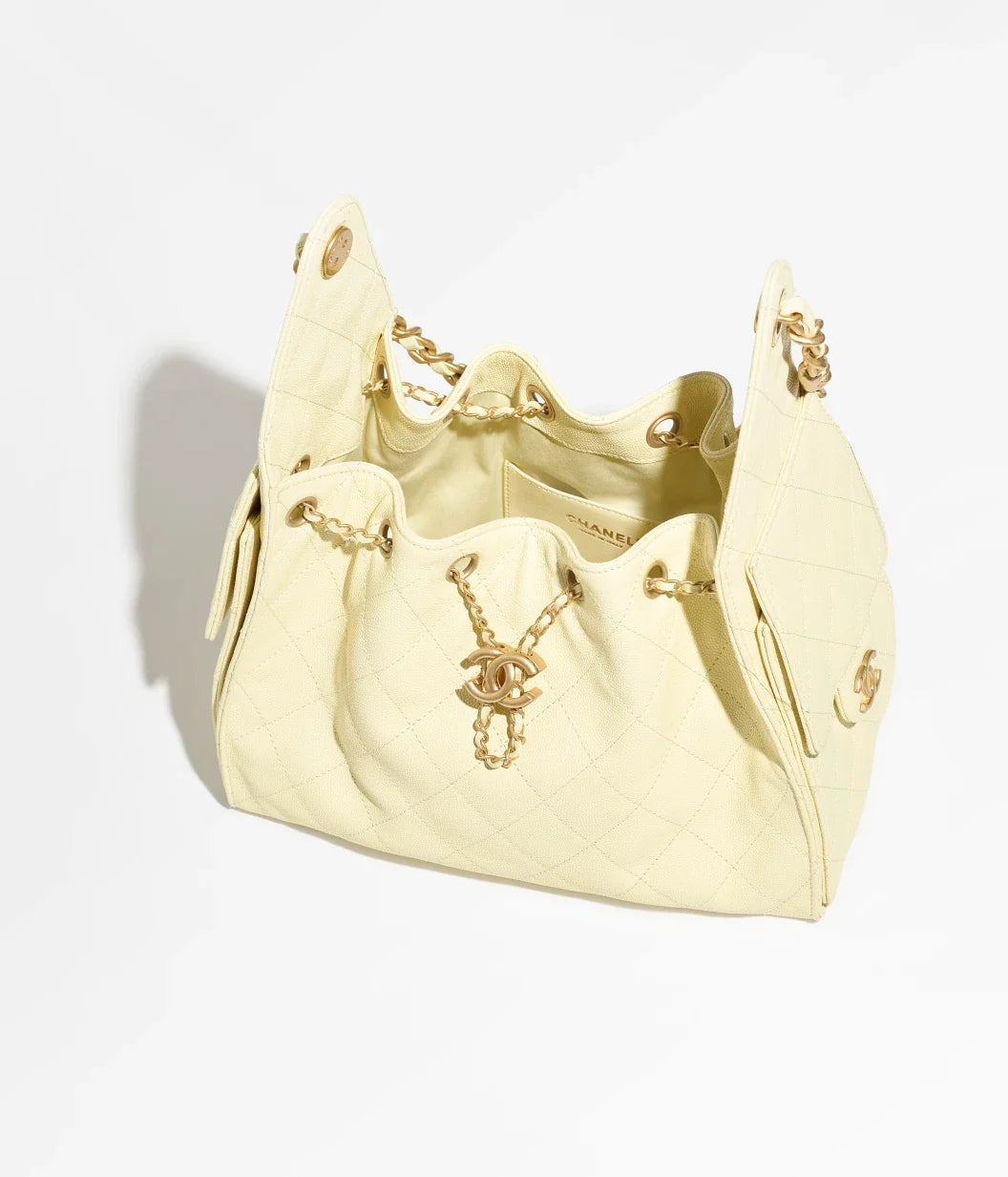 Grained Calfskin & Gold-Tone Metal