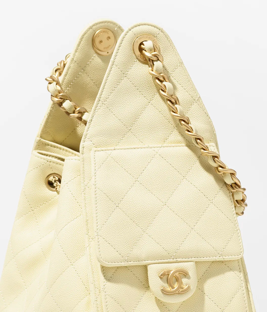 Grained Calfskin & Gold-Tone Metal